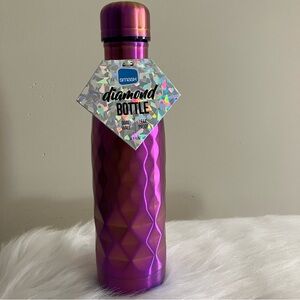 Smash Diamond Stainless Steel Water Bottle 16.9 fl oz Purple Pink with Lid NEW